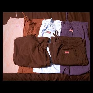 Lot of 6 scrubs pants, size small